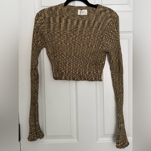 DISSH Lottie Olive Marble Crop Top Size XXL - Picture 2 of 5